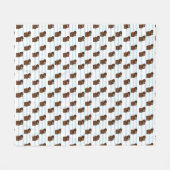 青いにビーバーストライプ フリースブランケット (正面(横))