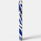 青いはっきりしたゼブラ印刷:ミニマルモダンリストパターン Case-Mate iPhoneケース (裏面 / 左)