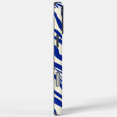 青いはっきりしたゼブラ印刷:ミニマルモダンリストパターン Case-Mate iPhoneケース (裏面 / 右)