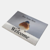 青いはっきりした鳥のドアマット ドアマット (アングル)