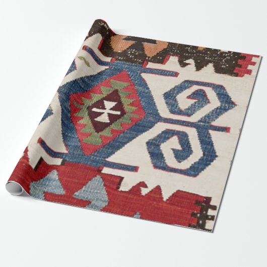 青いひし形矢印こんや// 19世紀 ラッピングペーパー (アンロールド)