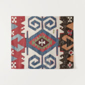 青いひし形矢印コンヤカウボーイサドル  タペストリー (正面(横))