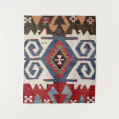 青いひし形矢印コンヤカウボーイサドル  タペストリー (正面)