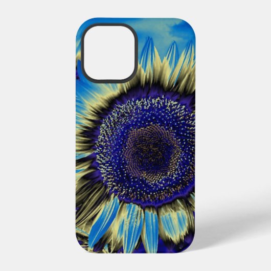 青いひまわり iPhoneケース (裏面)