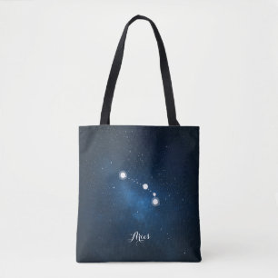 青いひれ座〔占星術の〕十二宮図星座 トートバッグ