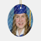 青いふさの卒業の記念品のオーナメント セラミックオーナメント (右)