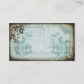 青いぼろぼろのシックな名刺 名刺 (裏面)