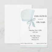 青いぼんてんの赤ちゃん男の子 招待状 (正面/裏面)