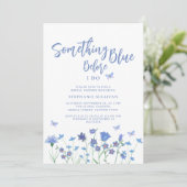 青いものがある前に結婚式の前祝い 招待状 (スタンド正面)