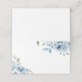 青いものが先に ドゥスティーブルーの花柄 プレイスカード (外部開封)