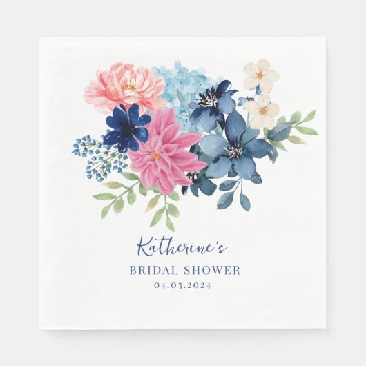 青いものが欲しいけど結婚前のお茶会に歓迎の意を表したい、そんなあなたに スタンダードランチョンナプキン (正面)