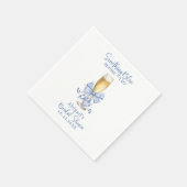 青いものが欲しい！フラワーブライダルシャワーのテーマ スタンダードカクテルナプキン (角)