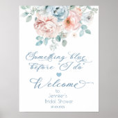 青いものが私のドレスの埃っぽいウェディングのお出迎えの前に ポスター (正面)