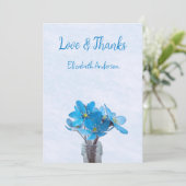 青いものが私の前に ブライダルシャワー サンキューカード (スタンド正面)