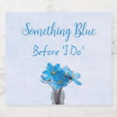 青いものが私の前に ブライダルシャワー スパークリングワインラベル (シングルラベル)