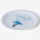 青いものが私の前に ブライダルシャワー ペーパープレート (アングル)