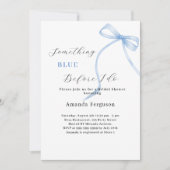 青いものが私の白いウェディングシャワーの前に 招待状 (正面)