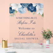青いものを前に結婚式のフラワーパーティー アクリルサイン (ウェディング)