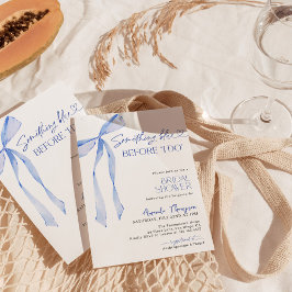 青いものを前に ブライダルシャワーの招待状 招待状