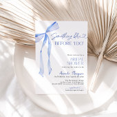 青いものを前に ブライダルシャワーの招待状 招待状