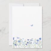 青いものを前に、私と一緒に ブライダルシャワー 招待状 (裏面)