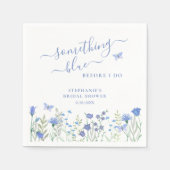 青いものを前に、私の結婚のシャワーパーティー スタンダードカクテルナプキン (正面)