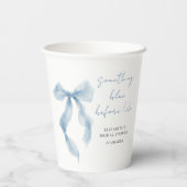 青いものを結婚前に ブライダルシャワーのおしゃれな紙コップ 紙コップ (裏面)