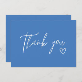 青いものを見る前に私も青い ブライダルシャワーのお礼 サンキューカード