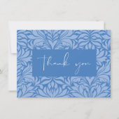 青いものを見る前に私も青い ブライダルシャワーのお礼 サンキューカード (正面)