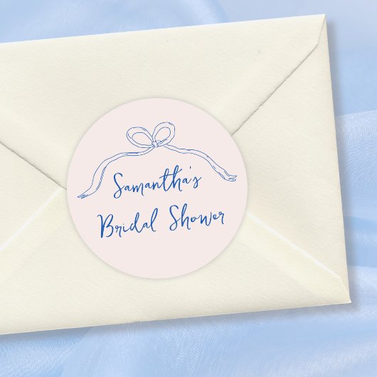 青いものを贈る ブライダルシャワー ラウンドシール