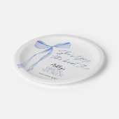 青いものを身につける前に私がする花嫁のシャワー ペーパープレート (アングル)