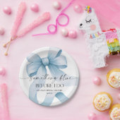 青いものを身につける前に青いリボンの結婚前お披露目パーティー ペーパープレート (パーティー)