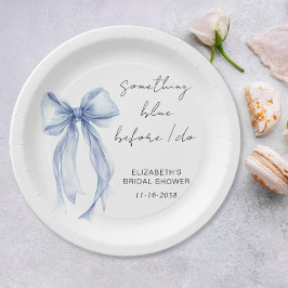 青いものを身に着けて結婚式へ ブライダルシャワーパーティー ペーパープレート