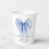 青いものを身に着ける前にドゥ・ボウのブライダルシャワー 紙コップ (正面)
