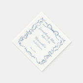 青いものを身に着ける前に結婚式の前日祭 Something Blue Before I Do 結婚式 スタンダードカクテルナプキン (角)