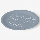 青いものを身に着ける前に | ブルー ブライダル シャワー ペーパープレート (アングル)