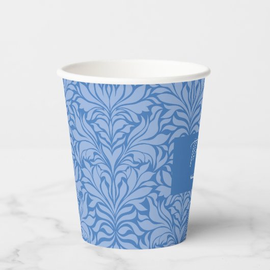 青いものを身に着ける前に、私も青いものを... ブルー ブライダルシャワーパーティー 紙コップ (正面)