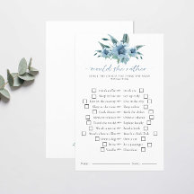 青いものを選ぶ？ ブライダルシャワー