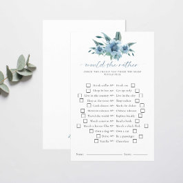 青いものを選ぶ？ ブライダルシャワー