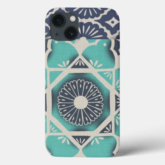 青いろうけつ染めのタイルII Case-Mate iPhoneケース (裏面)