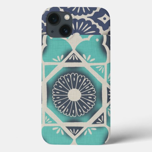青いろうけつ染めのタイルII Case-Mate iPhoneケース (裏面)