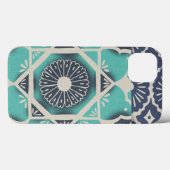 青いろうけつ染めのタイルII Case-Mate iPhoneケース (裏面 (横))