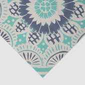 青いろうけつ染めのタイルIII 薄葉紙 (詳細)