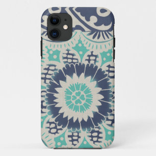 青いろうけつ染めのタイルIII iPhone 11 ケース