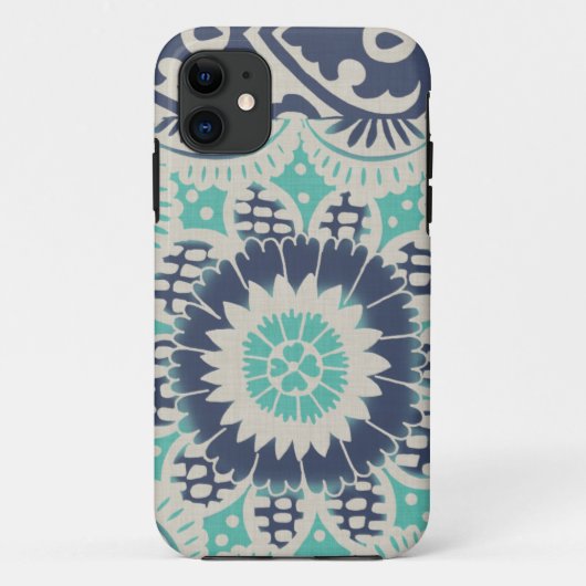 青いろうけつ染めのタイルIII Case-Mate iPhoneケース (裏面)