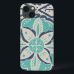 青いろうけつ染めのタイルIV iPhone 13ケース<br><div class="desc">花柄</div>