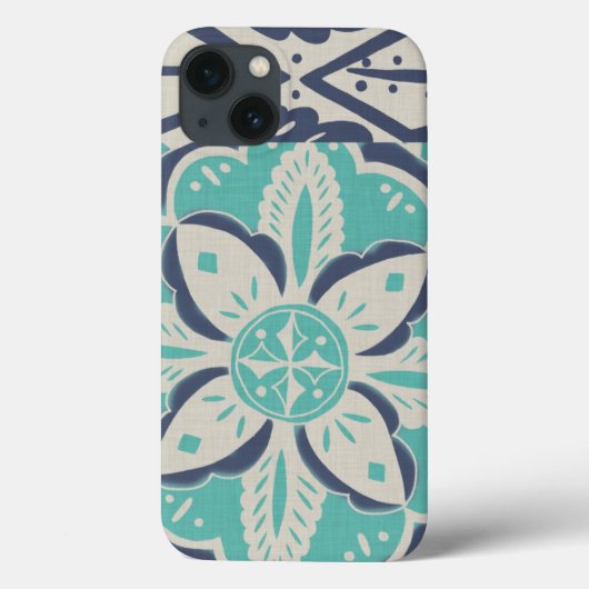 青いろうけつ染めのタイルIV Case-Mate iPhoneケース (裏面)