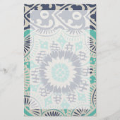 青いろうけつ染めタイルIII 便箋 (正面)