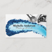 青いアイシャドウ |メイクアップアーティスト 名刺 (正面)