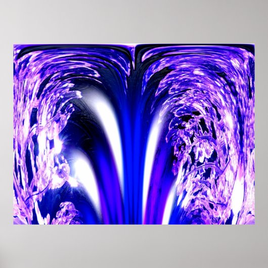 青いアイスアート ポスター (正面)